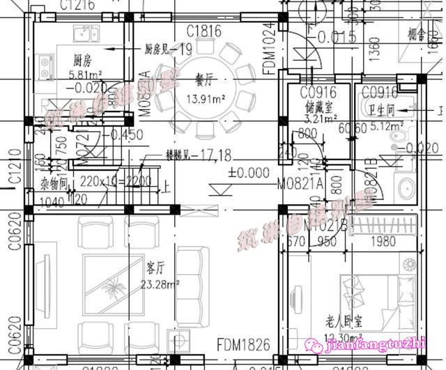 3棟占地90平的二層別墅設計圖，造價15萬元以內，實用且實惠，非常適合農村小家庭居住