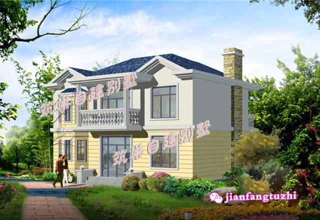 3棟占地90平的二層別墅設計圖，造價15萬元以內，實用且實惠，非常適合農村小家庭居住