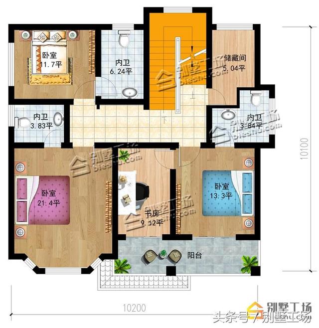 二層農村別墅設計圖，農村人最愛的方正戶型自建房，不到20萬就可建。