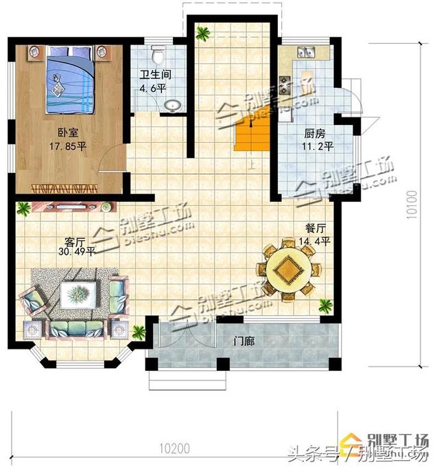 二層農村別墅設計圖，農村人最愛的方正戶型自建房，不到20萬就可建。