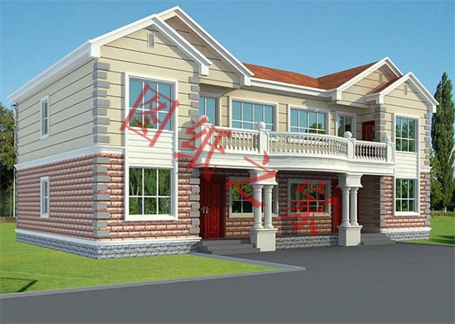 5款兄弟雙拼別墅設計圖，美觀大氣，而且造價還不高。