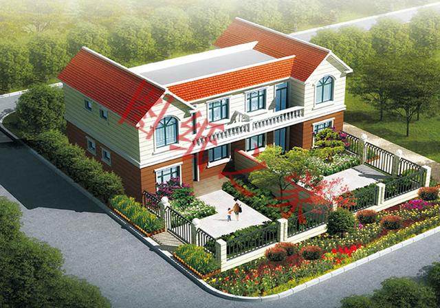 5款兄弟雙拼別墅設計圖，美觀大氣，而且造價還不高。