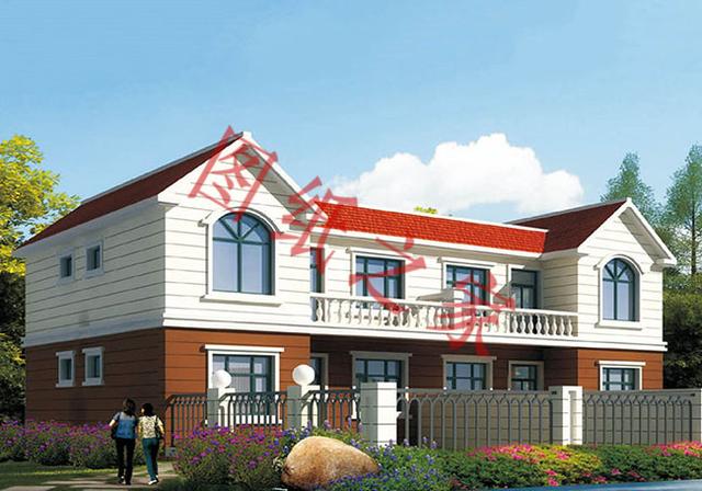 5款兄弟雙拼別墅設計圖，美觀大氣，而且造價還不高。