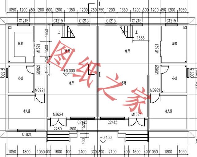5款兄弟雙拼別墅設計圖，美觀大氣，而且造價還不高。