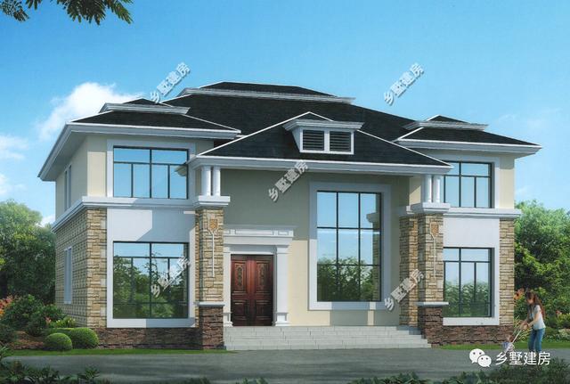 農村小伙建16x10米農村二層自建房，沉穩而優雅，妥妥的收獲全村人心！