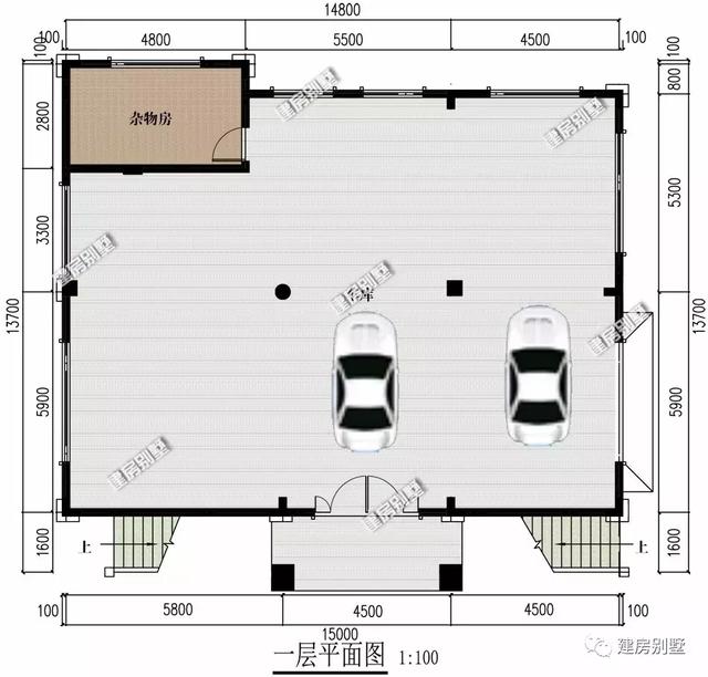 15×13.7米農(nóng)村四層別墅設(shè)計圖，帶上樓梯+架空層，外觀氣勢恢宏，建房選這款戶型絕對不虧。
