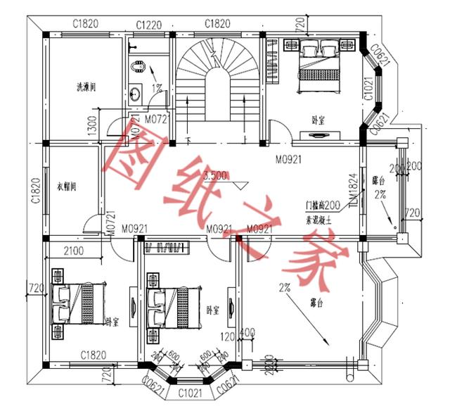二層別墅設計圖，外觀新穎，快來選購吧！！！