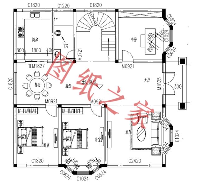 二層別墅設計圖，外觀新穎，快來選購吧！！！