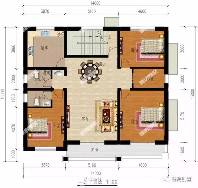 一屋多戶的別墅設計圖，外觀大氣，結構實用，越看越喜歡！