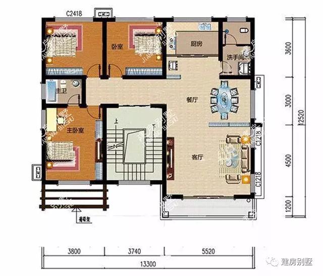 一屋多戶的別墅設計圖，外觀大氣，結構實用，越看越喜歡！