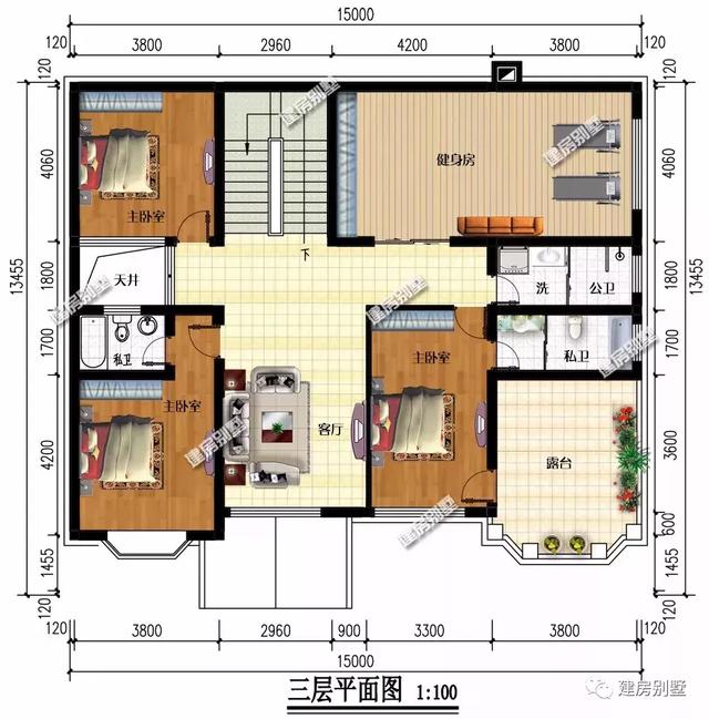 一屋多戶的別墅設計圖，外觀大氣，結構實用，越看越喜歡！