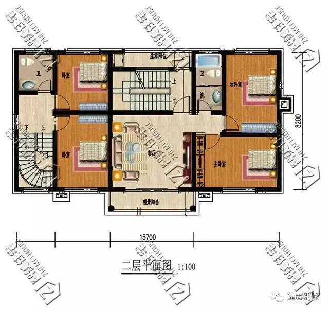 一屋多戶的別墅設計圖，外觀大氣，結構實用，越看越喜歡！