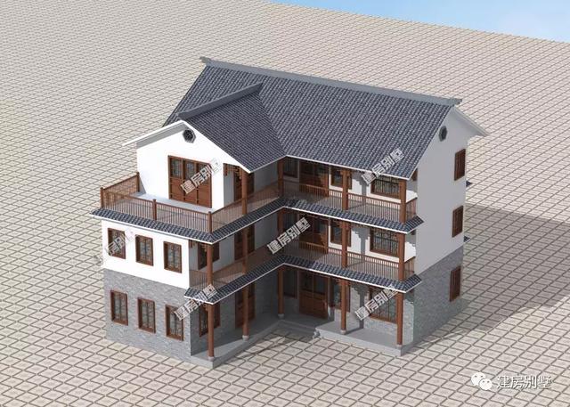 一屋多戶的別墅設計圖，外觀大氣，結構實用，越看越喜歡！