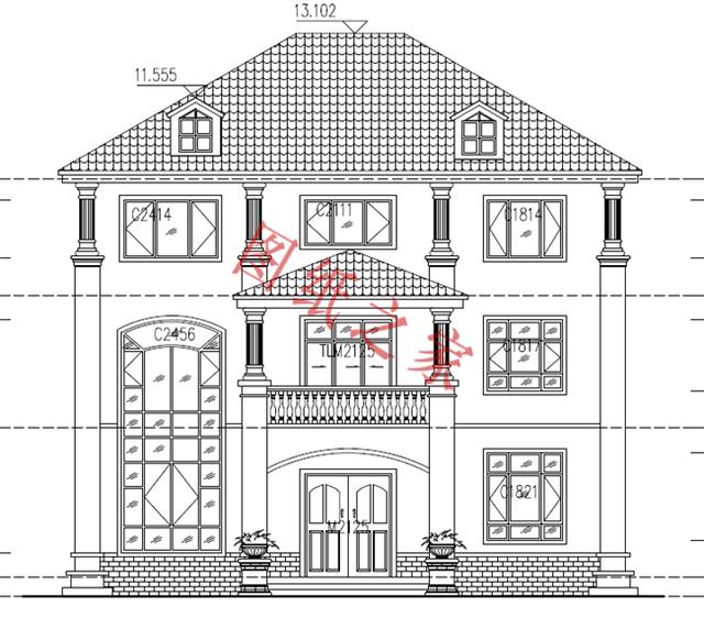 農村三層別墅設計圖，外觀新穎，設計獨特，造價實惠！
