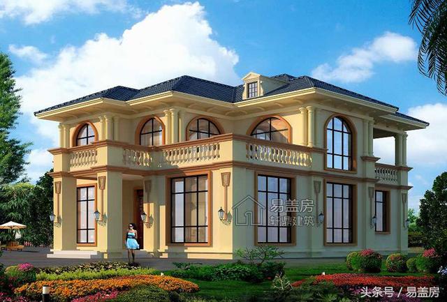 二層歐式別墅設計圖，結構多元化，溫暖大氣！