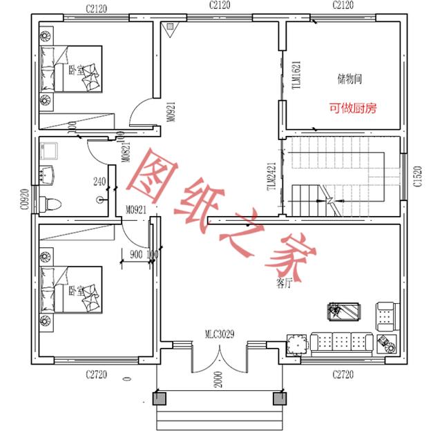 農村二層自建房設計圖，造價低廉，您理想的首選！