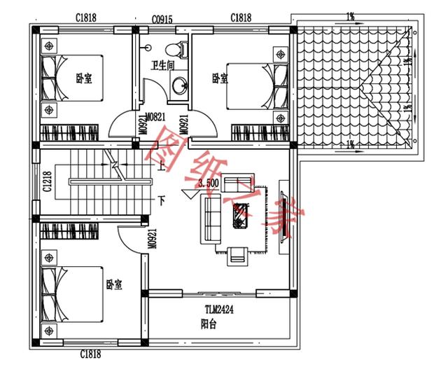 農村二層自建房設計圖，造價低廉，您理想的首選！