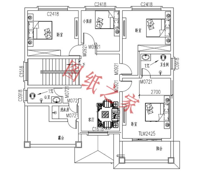 農村二層自建房設計圖，造價低廉，您理想的首選！