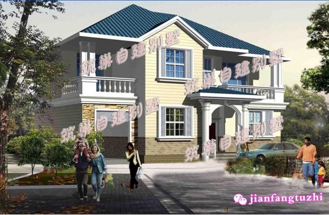 簡單實用二層別墅設計圖，內含車庫，既時尚又溫馨！