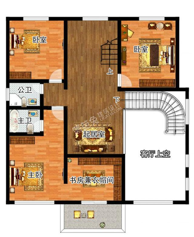 歐式豪華別墅設計圖，外觀獨特，造價低廉！