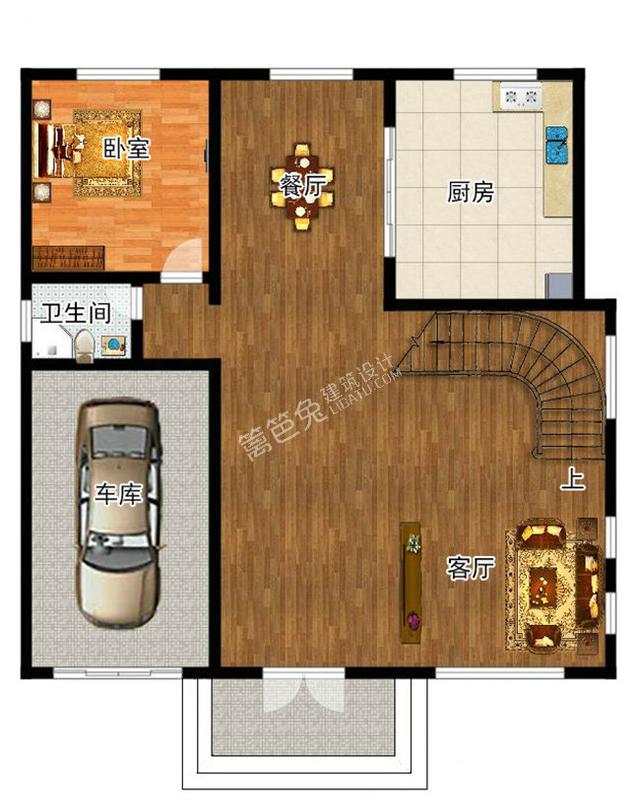 歐式豪華別墅設計圖，外觀獨特，造價低廉！