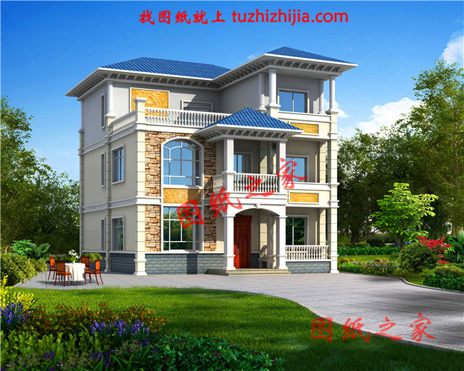 農(nóng)村120方三層自建房子設(shè)計(jì)圖紙，再過(guò)10年不會(huì)淘汰