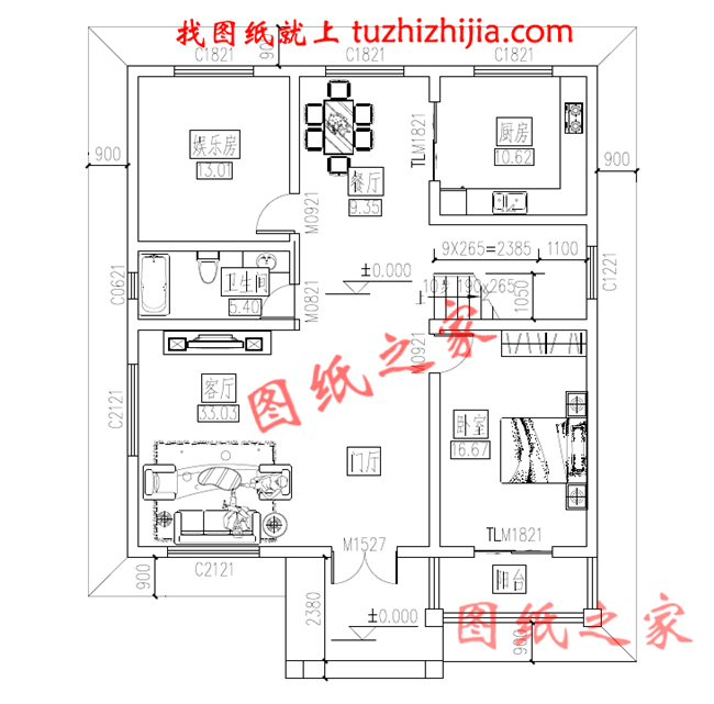 農(nóng)村120方三層自建房子設(shè)計(jì)圖紙，再過(guò)10年不會(huì)淘汰