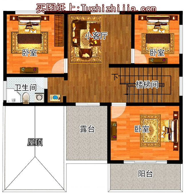 農(nóng)村120方三層自建房子設(shè)計(jì)圖紙，再過(guò)10年不會(huì)淘汰