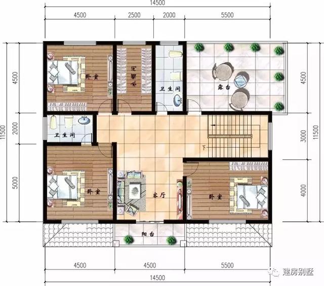 3棟兩層別墅設計圖，布局合理，是您理想的選擇！