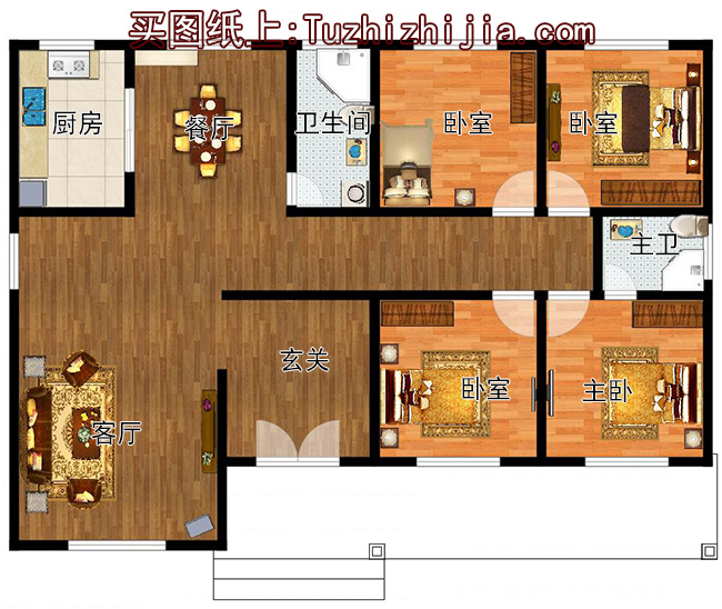 貼心好看的農村10萬元一層小別墅圖，養老首選