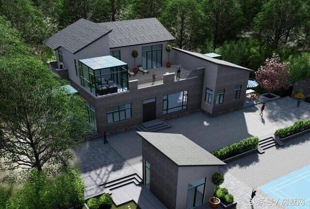 帶游泳池的別墅設計圖，親近大自然，好不愜意！