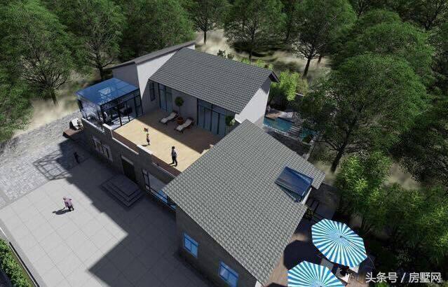 帶游泳池的別墅設計圖，親近大自然，好不愜意！