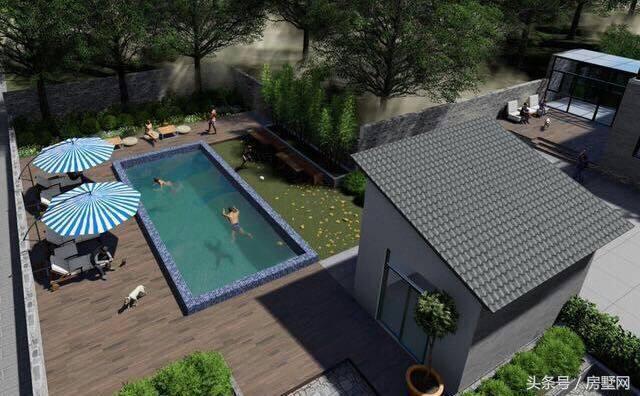帶游泳池的別墅設計圖，親近大自然，好不愜意！