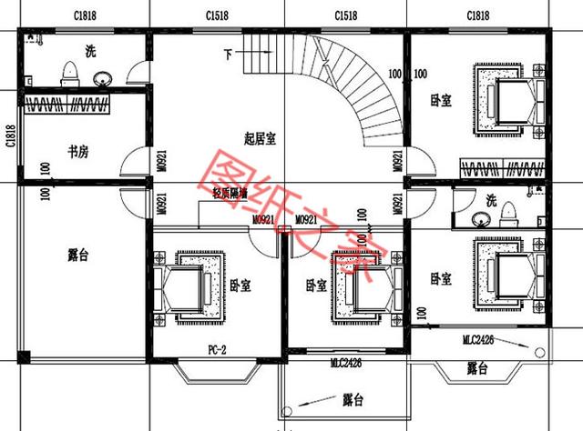 5套二層別墅設(shè)計圖，外觀精美設(shè)施齊全，供您參考