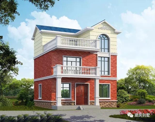 面寬9米多的別墅設(shè)計(jì)圖，主體造價(jià)低，外觀精美!