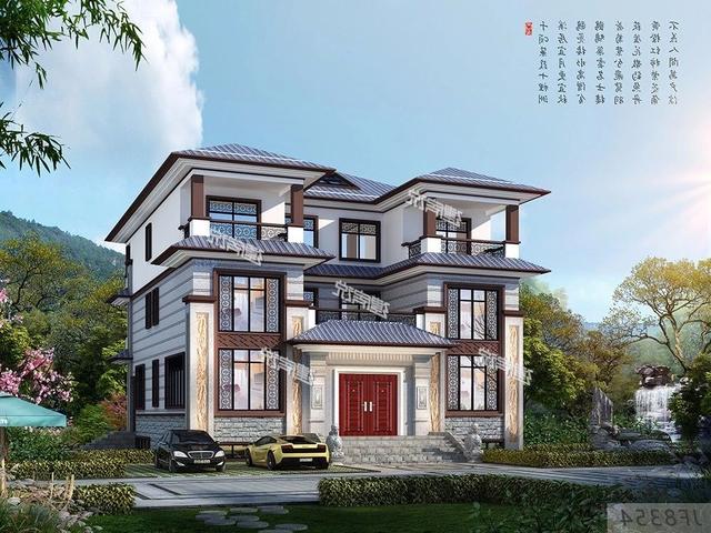 新中式別墅設計圖，大氣恢弘、氣派非凡!