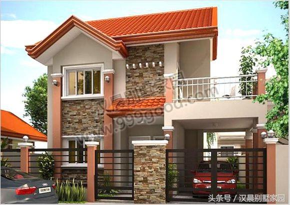 2款漂亮二層別墅設計圖，主體造價低廉！