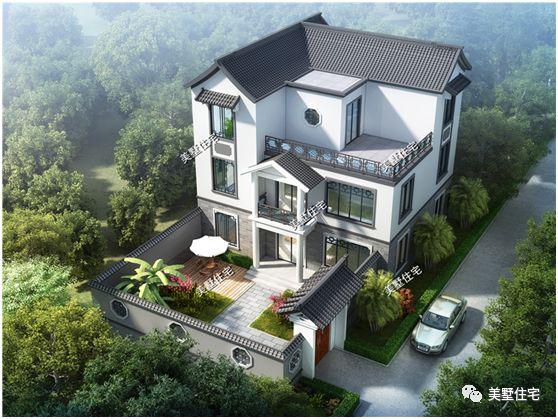 5款帶院子別墅設計圖，十一去游玩不如在家建別墅！