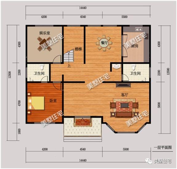 5款帶院子別墅設計圖，十一去游玩不如在家建別墅！