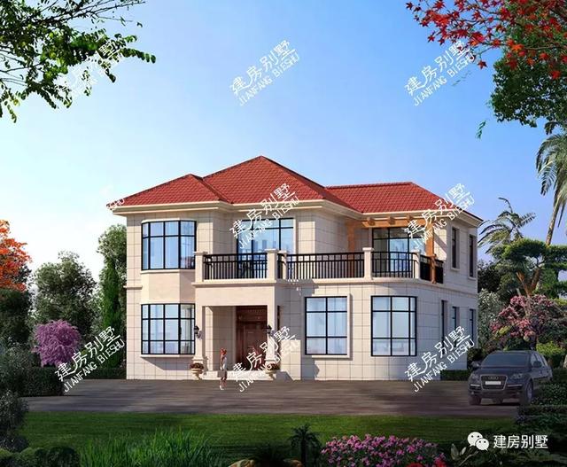 面寬12米的別墅設計圖，最便宜的主體造價20萬。