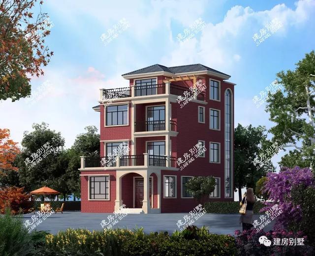 面寬12米的別墅設計圖，最便宜的主體造價20萬。