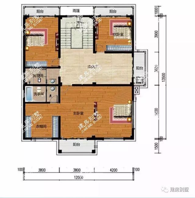 面寬12米的別墅設計圖，最便宜的主體造價20萬。