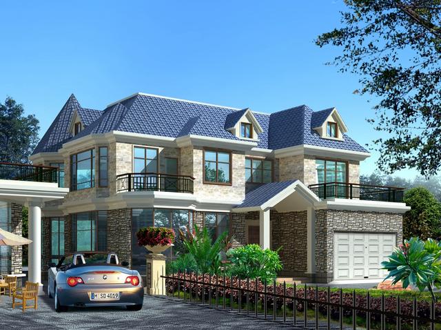 3套霸氣別墅設計圖，色彩清新淡雅，空間利用率高。