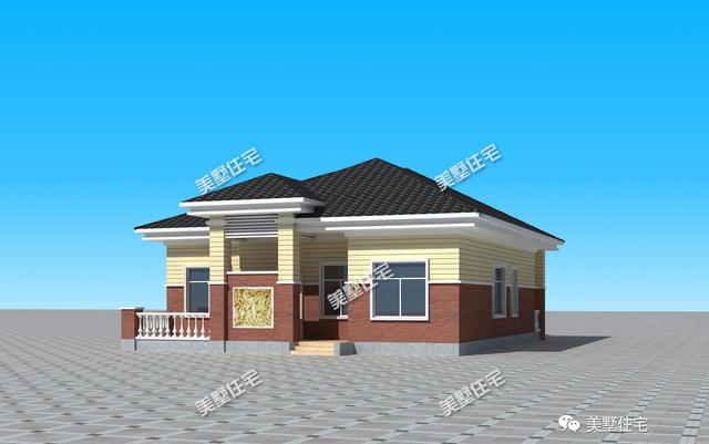 帶院子的一層農村自建房，造價低廉，經典戶型。