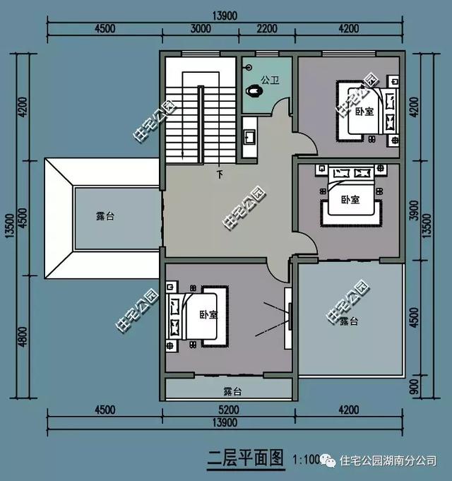 13×15米現代風格別墅設計圖，盡享田園生活