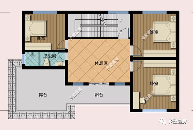 三層別墅設(shè)計圖，坡屋頂和平屋頂?shù)慕Y(jié)合，這樣的屋頂跟豐收季更配哦