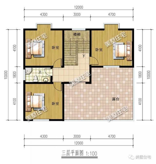 5款三層別墅設計圖，客廳挑空設計，既大膽又新穎