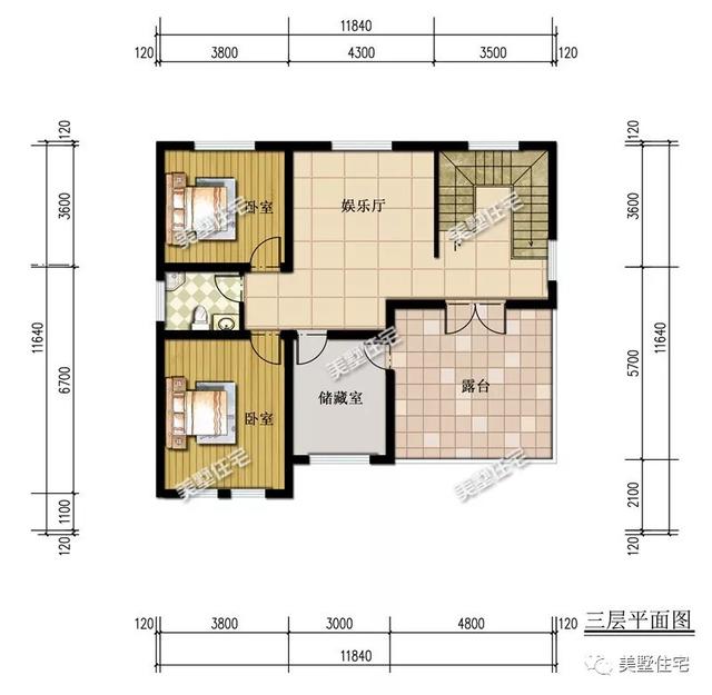 5款三層別墅設計圖，客廳挑空設計，既大膽又新穎