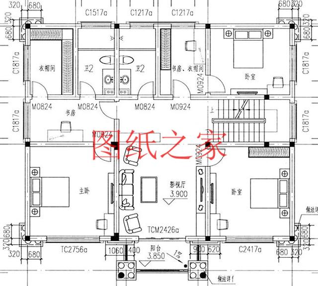 6套三層別墅設計圖，端莊大氣，氣勢恢宏！