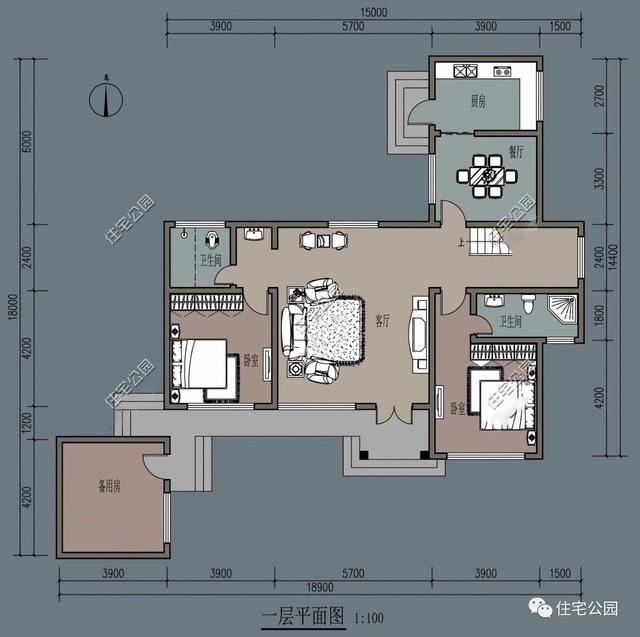 兩層別墅設計圖，經濟實用，外型美觀，布局合理。